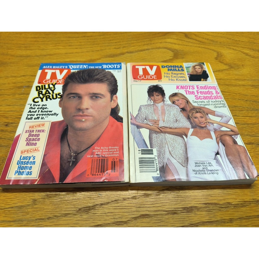 Lot Of 2 1993 TV Guide February 13-19, May 1-7‎